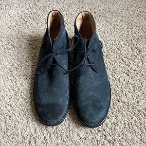 TOD'S Blue Suede Leather Desert Chukka Ankle Boots Size 8
